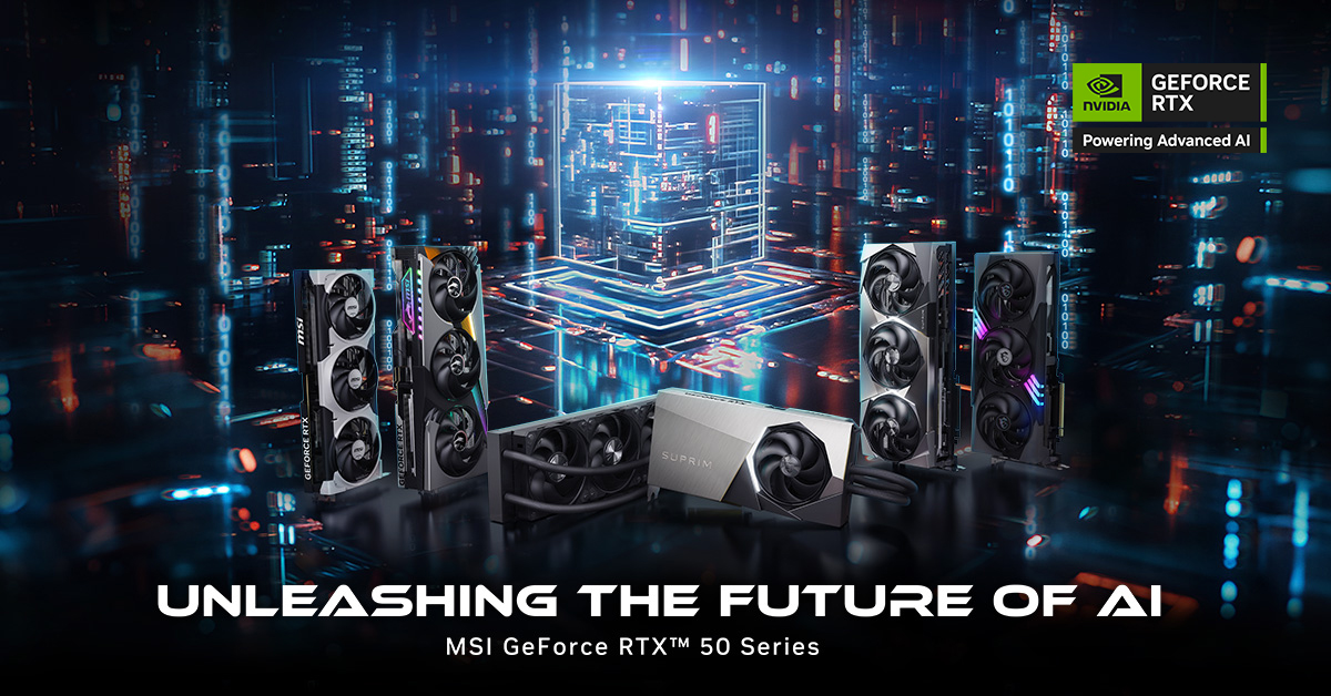 MSI presenta le sue NVIDIA GeForce RTX serie 50, schede grafiche di nuova generazione per l’era dell’intelligenza artificiale